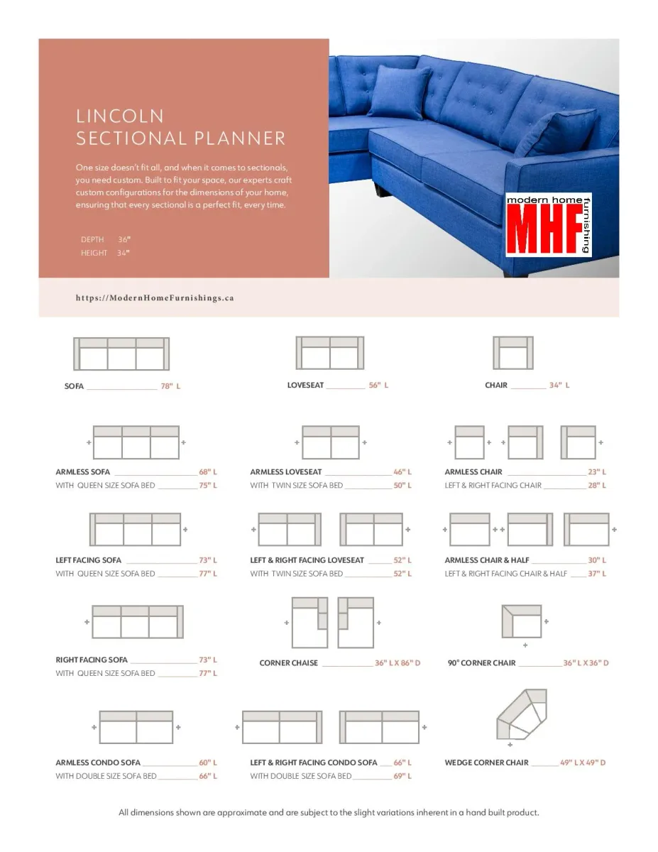LINCOLN Sectional Planner- by- Cloud Couches