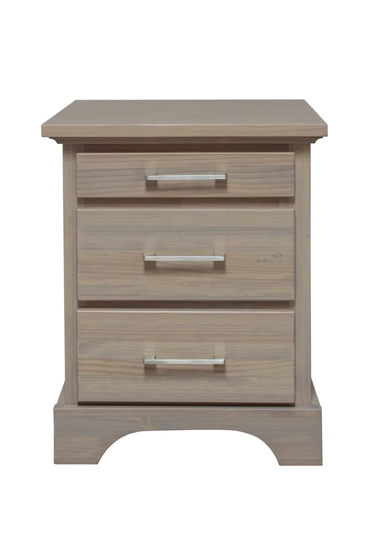 Solid wood Nova 2.5 drawers bedside table by Mako