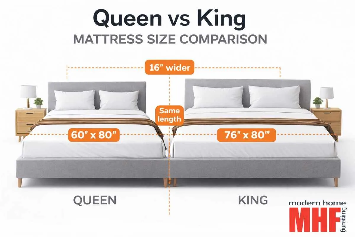Queen vs King Mattress Size Comparison
