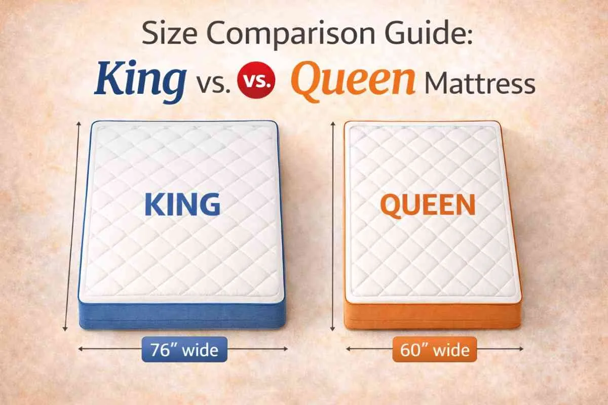 Size Comparison Guide King vs Queen Mattress