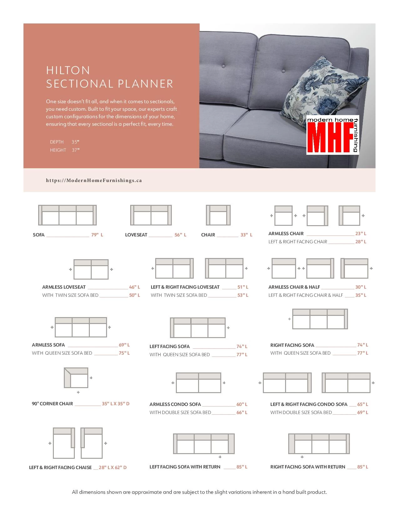 Hilton Sectional (Sofa with reversible chaise) - Image 4