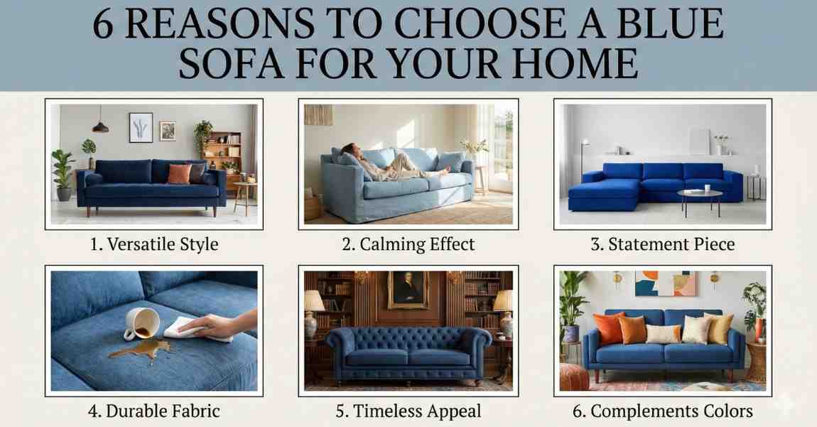 Read more about the article 6 Reasons to Choose a Blue Sofa for Your Home