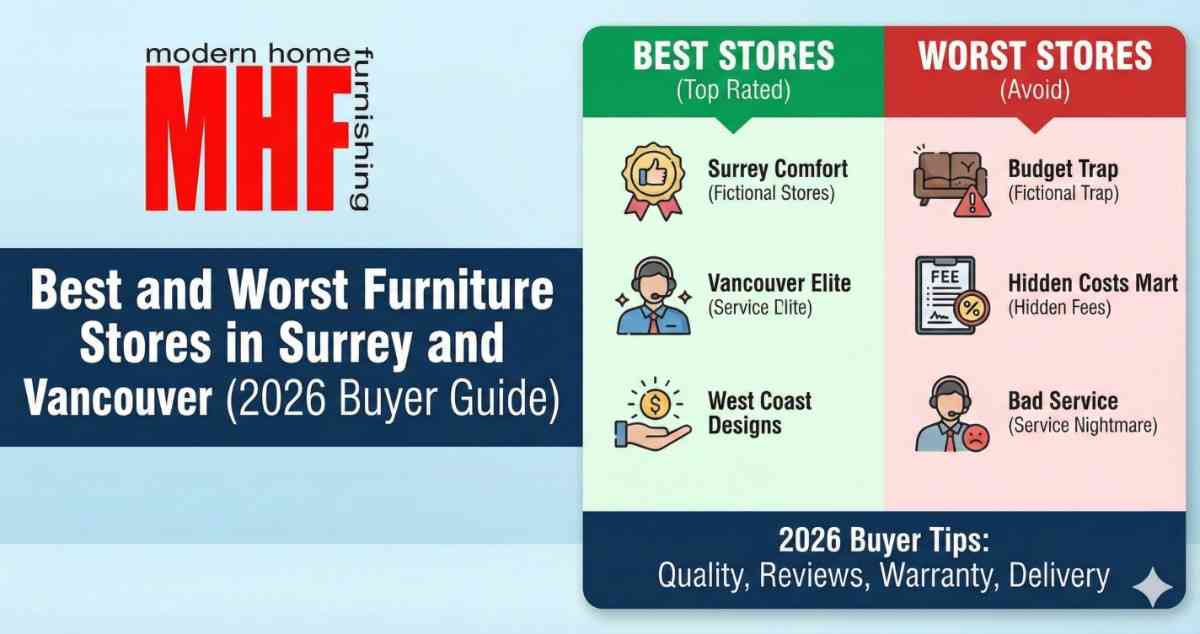 Read more about the article Best and Worst Furniture Stores in Surrey and Vancouver? Tips and Tricks?