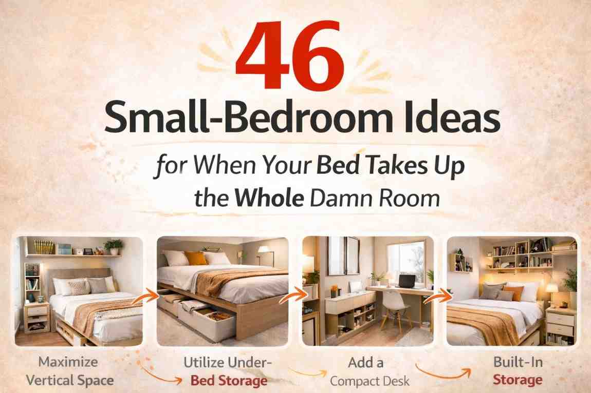 Read more about the article 46 Small-Bedroom Ideas for When Your Bed Takes Up the Whole Damn Room