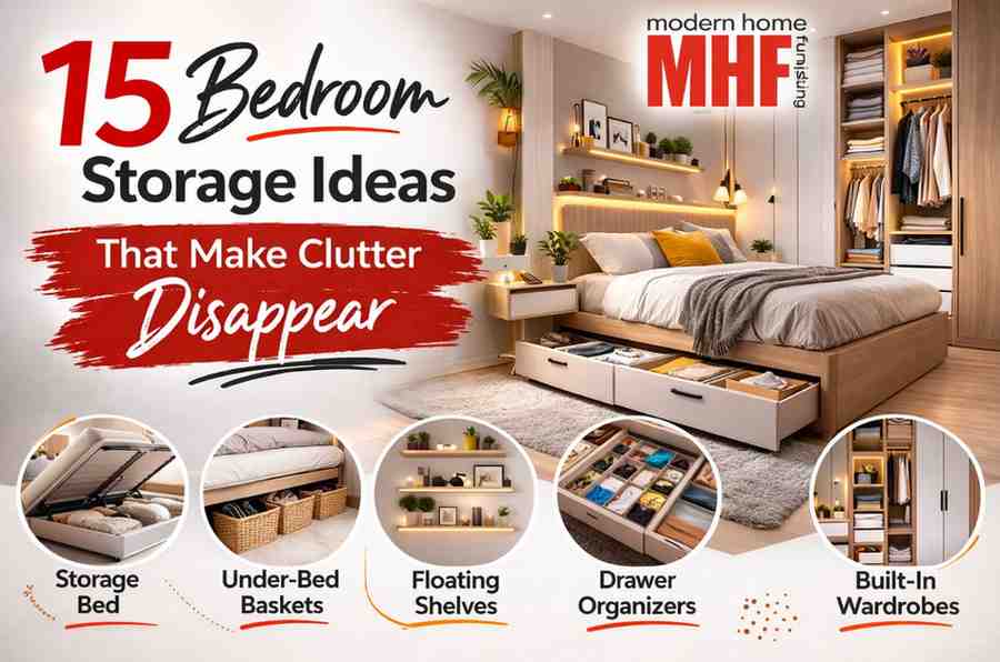 You are currently viewing 15 Bedroom Storage Ideas That Make Clutter Disappear
