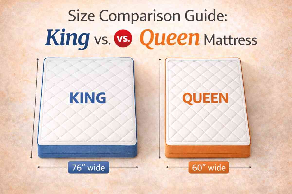 Read more about the article Size Comparison Guide: King vs Queen Mattress