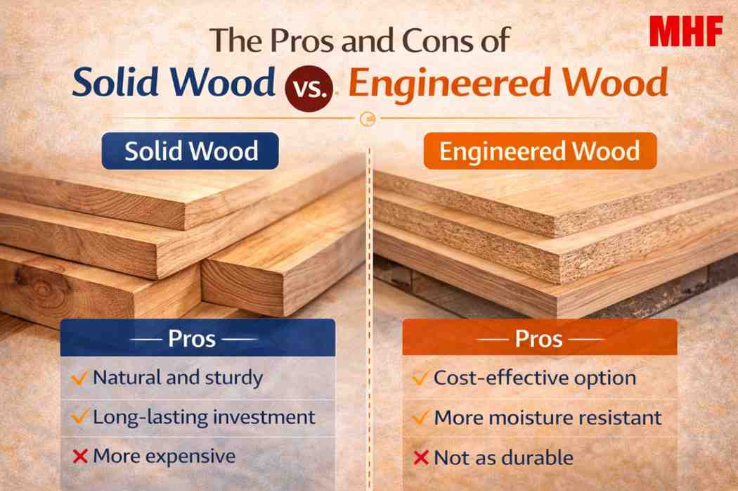 Read more about the article The Pros and Cons of Solid Wood vs. Engineered Wood