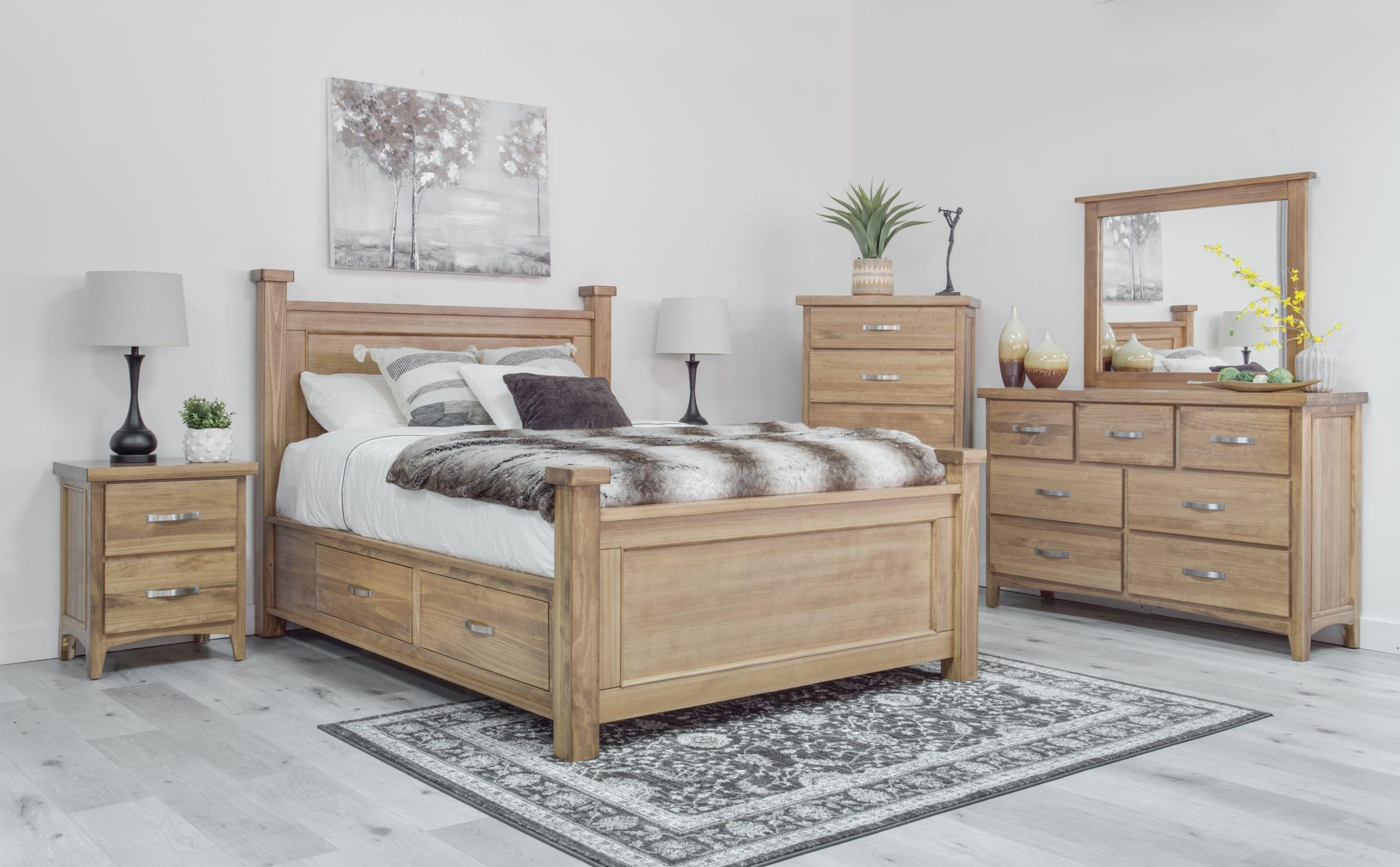 Natalie Storage bed King size by Mako ,Mako Storage Bedroom Suite, King size Bed