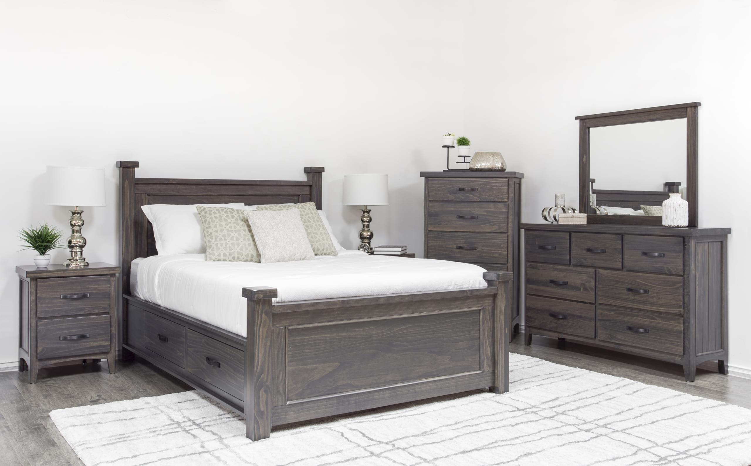 Natalie Storage bedroom Suite by Mako, Solid Wood Bedroom Suite, Mako Storage Bedroom Suite , 4600 storage bedroom suite, Queen size solid wood Bedroom Suite