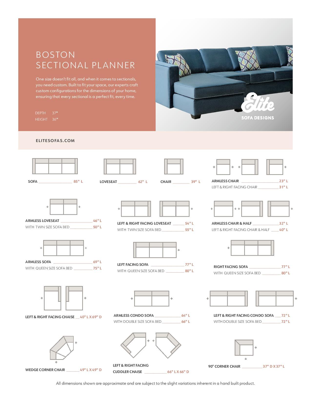 Boston 4 PCs Sectional