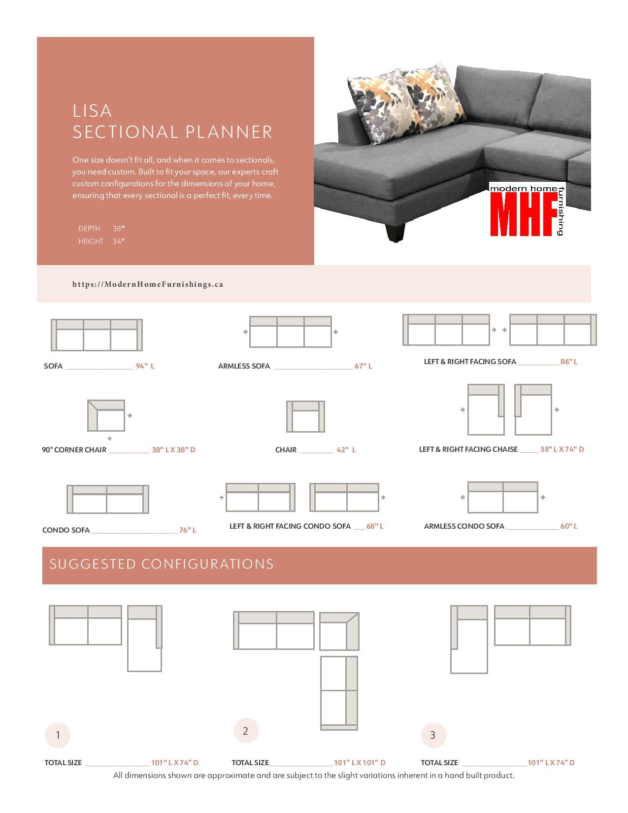 Lisa 2 PCs Sectional - Image 4