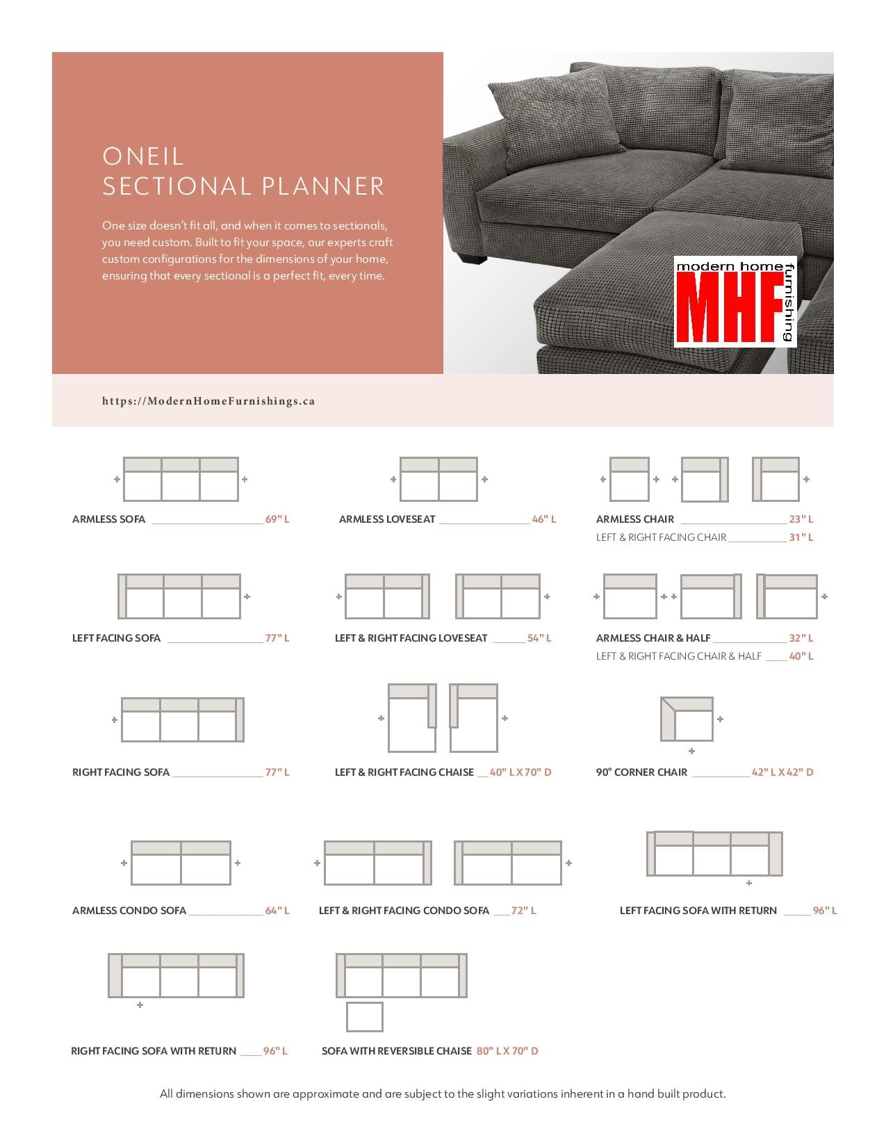 Oneil 5 PCs Sectional (Feather wrap Seats, back, and Toss) - Image 2