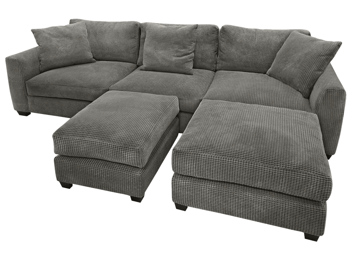 Oneil 5 PCs Sectional (Feather wrap Seats, back, and Toss)