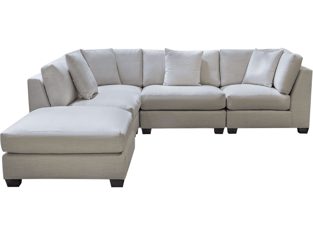 Square Modular 5 PCs Sectional (Feather Wrap) - Image 2