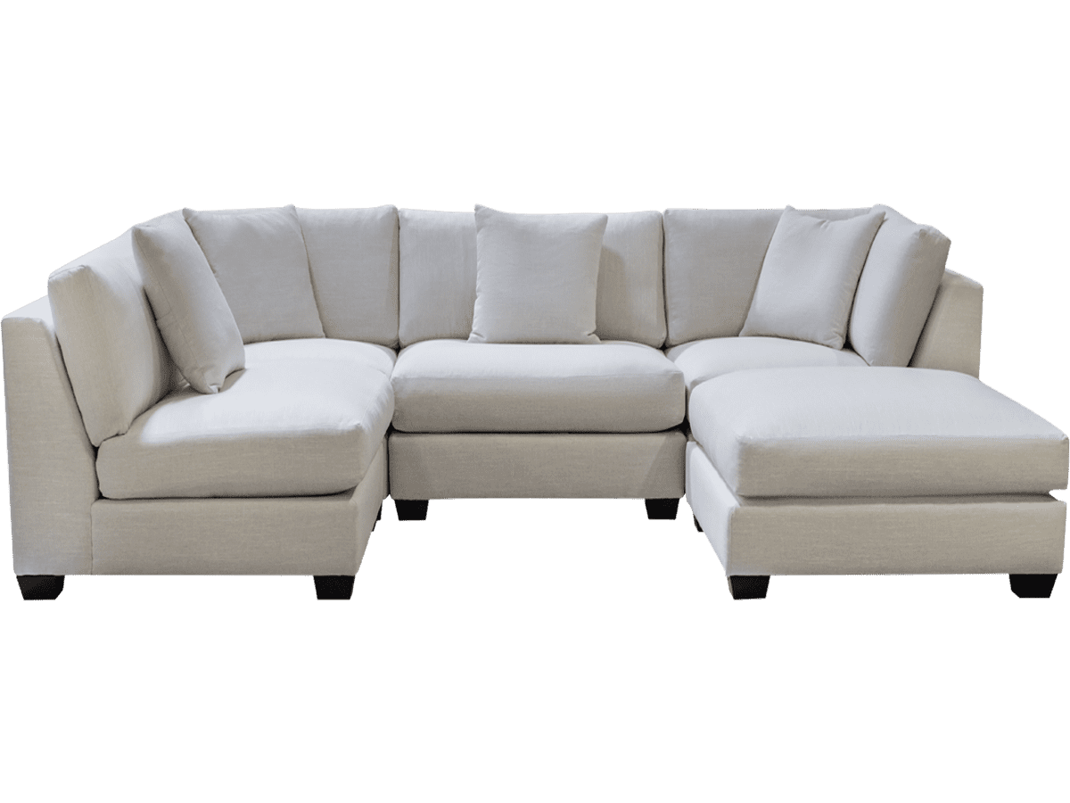 Square Modular 5 PCs Sectional (Feather Wrap)