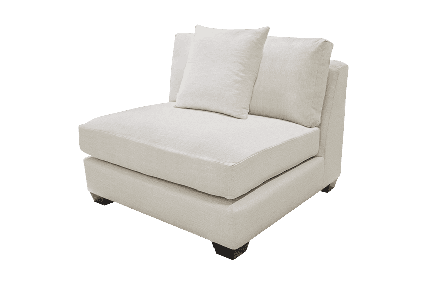 Square Modular Armless Chair (Feather Wrap) - Image 4