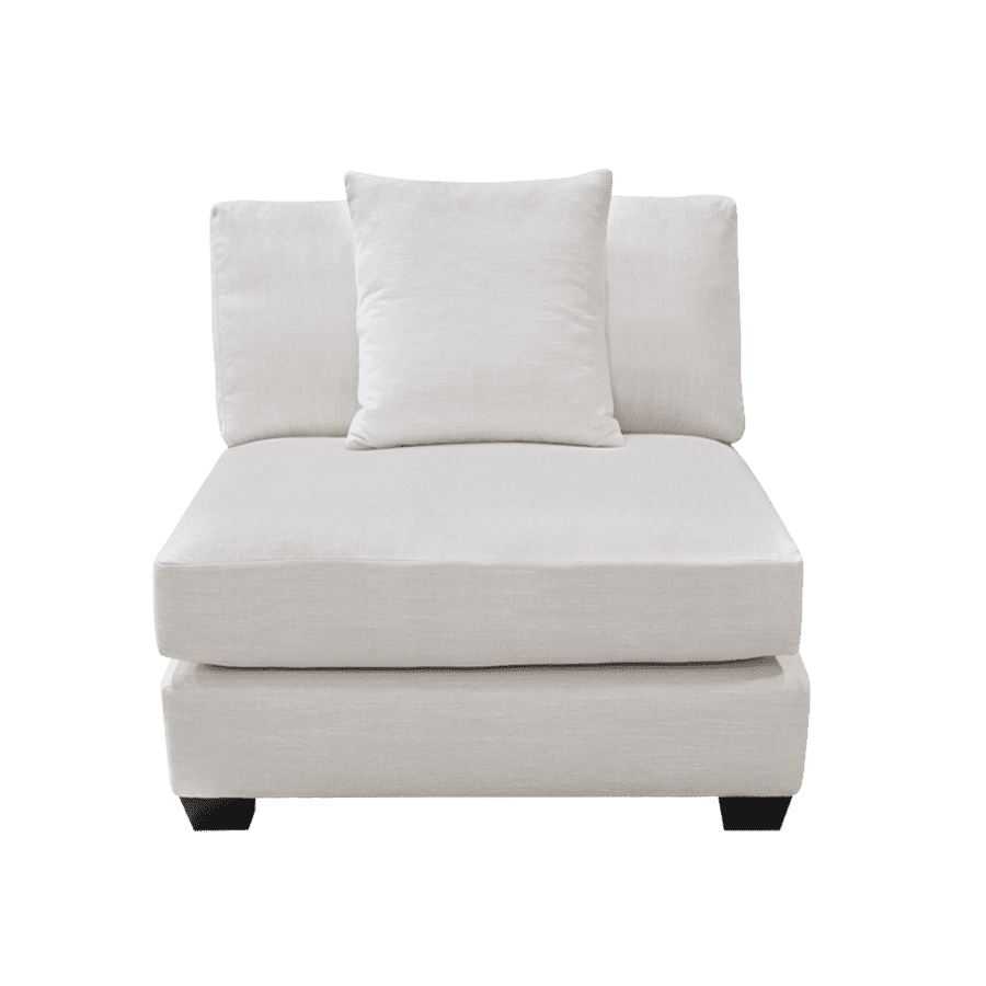 Square Modular Armless Chair (Feather Wrap)