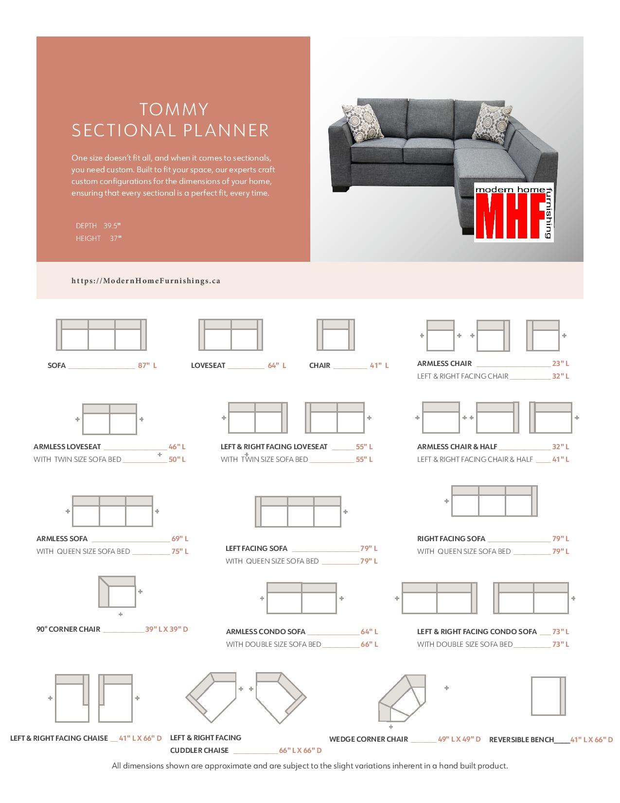 Tommy 2 PCs Sectional - Image 4