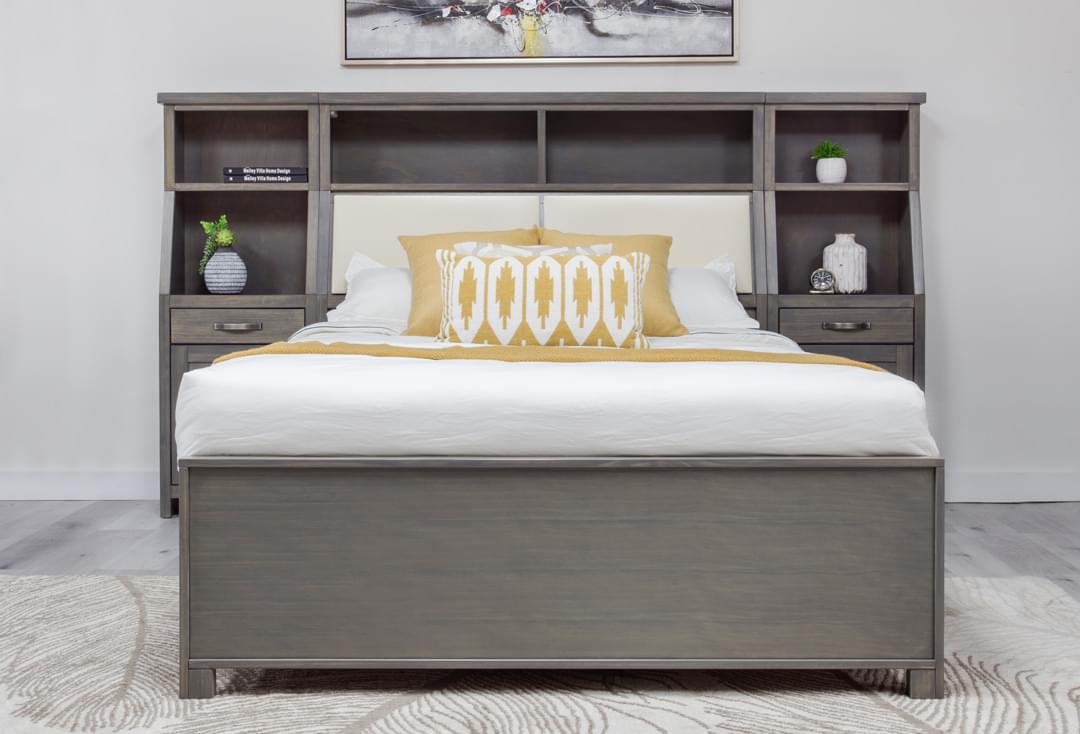 Jetty Storage Bed by Mako, Bed with Towers, solid Wooden Storage Bed BY Mako, Bed with Led, Side storage Bed ,7400-St-Q/s