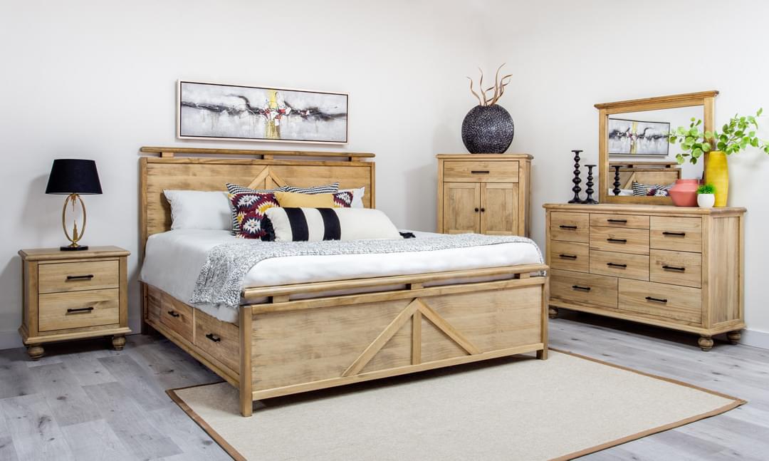 Victoria Bedroom Suite By Mako, Victoria Storage Bed Q/s, Solid Wooden Storage Bedroom Suite By Mako,8300-Suite Q/s