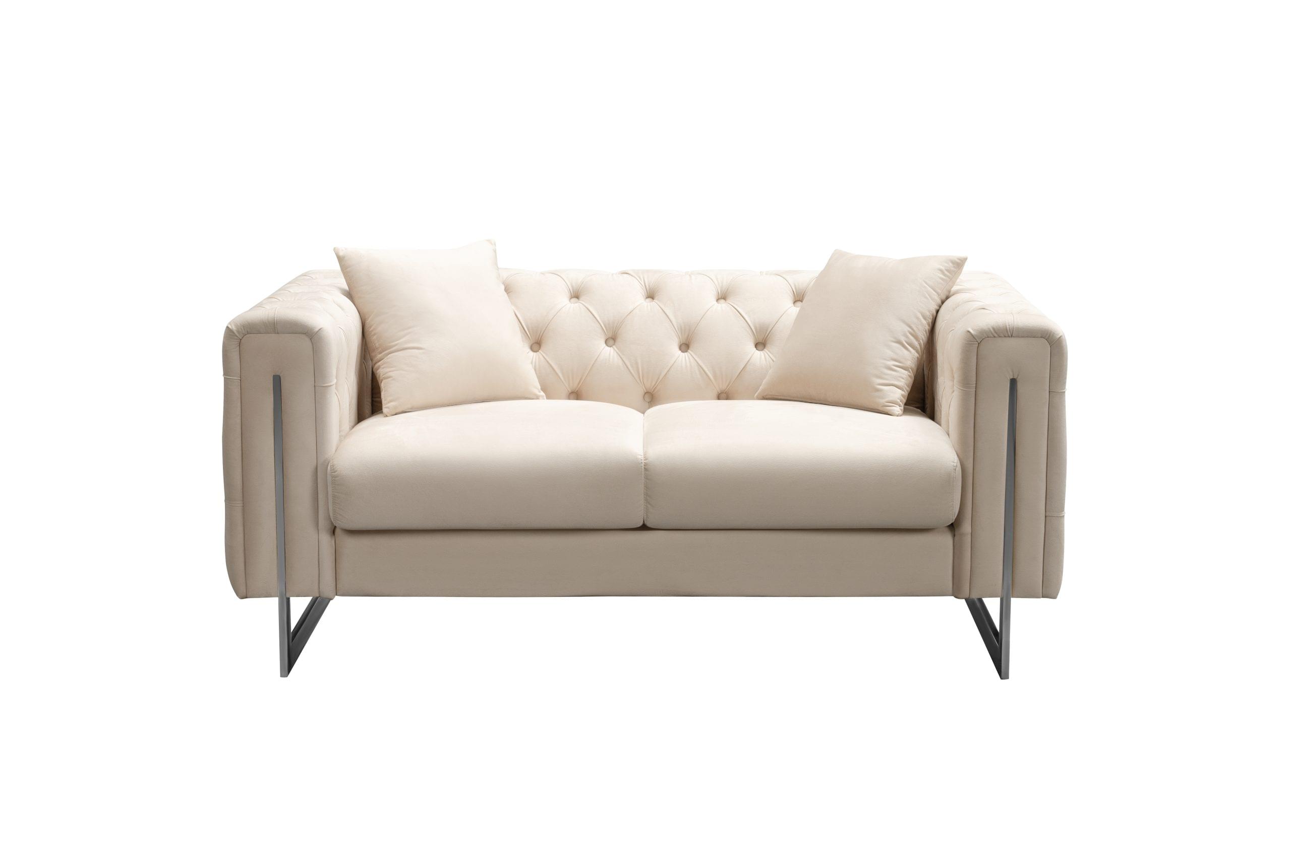 Modern Tufted Sofa and Love Seat - Image 4
