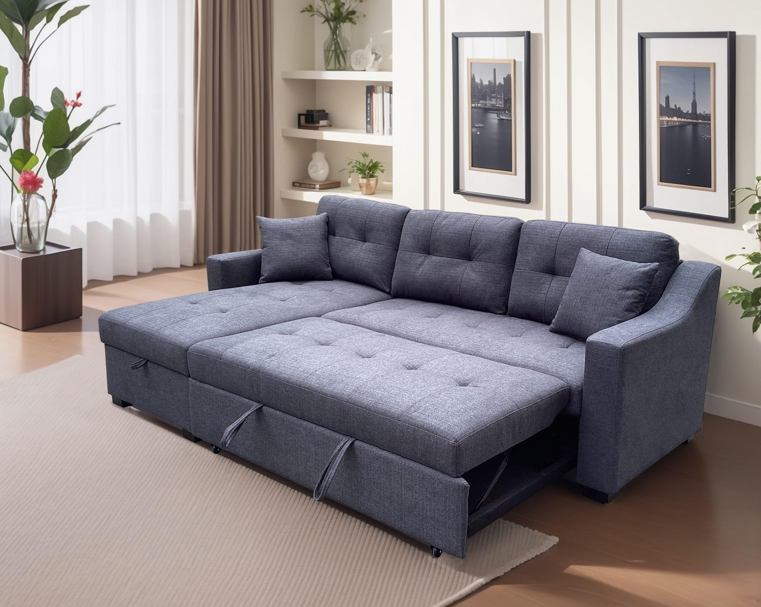 Sophia Two Piece Convertible Sectional with Bed